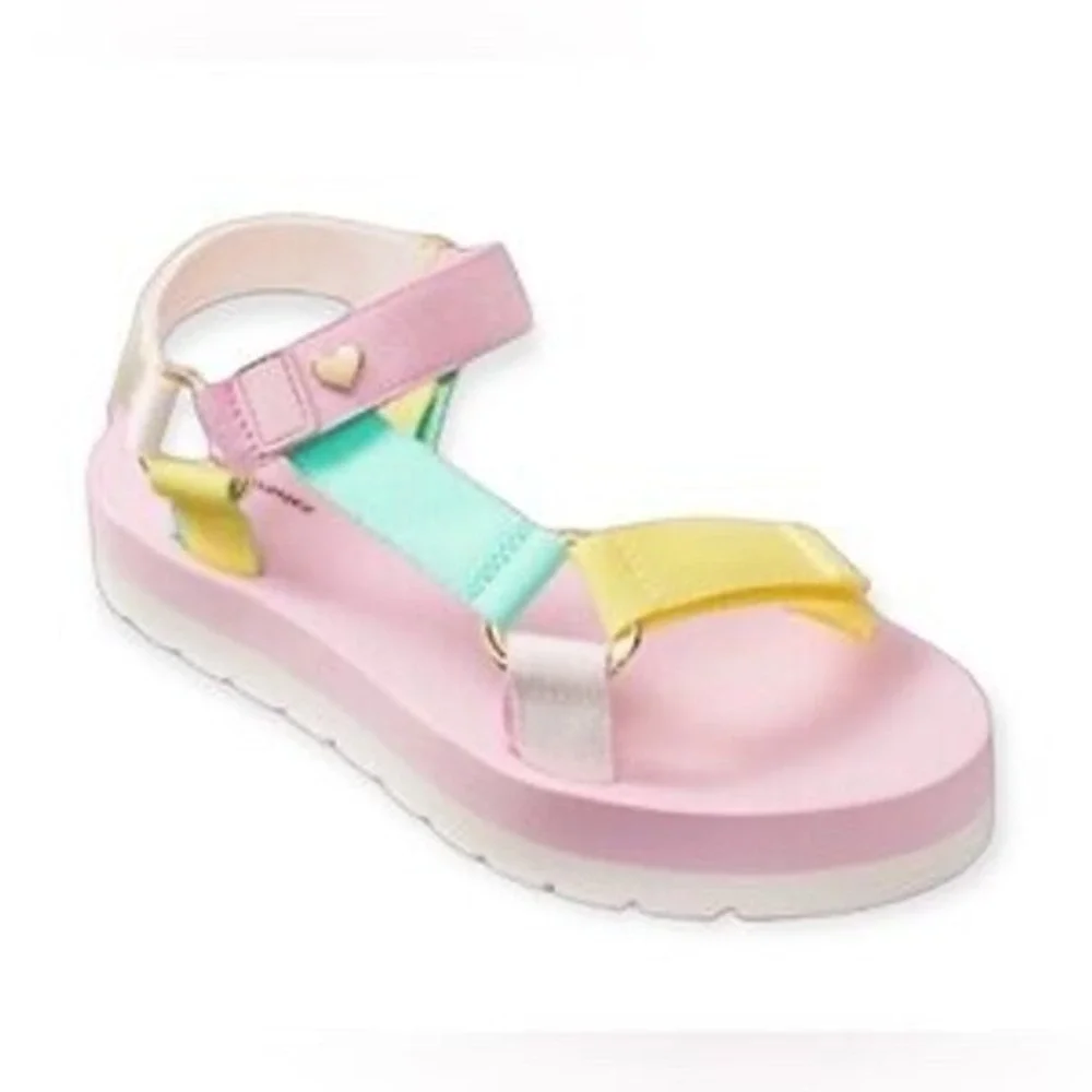 NWT‎ Stoney Clover x Target Colorblock Platform Sandals Size 6 Pastel Y2K Vibes